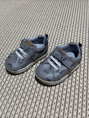 Carter's Gray Dinosaur-Print Baby Sneakers